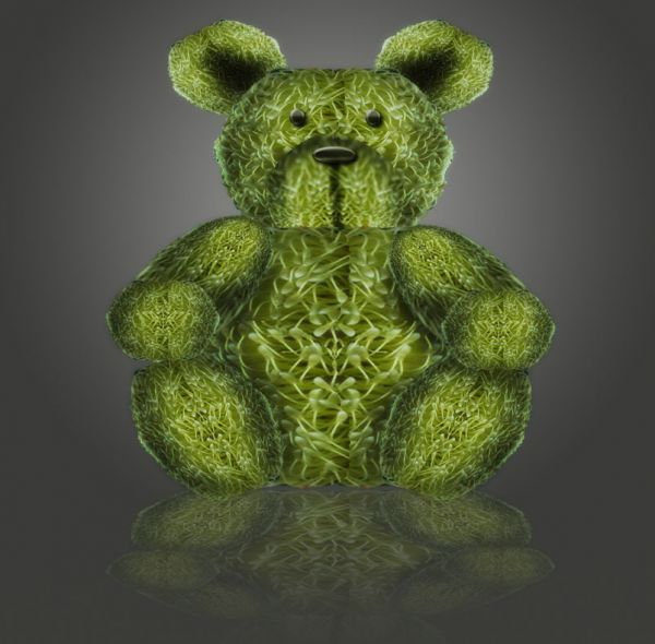 Creation of green teddy: Final Result